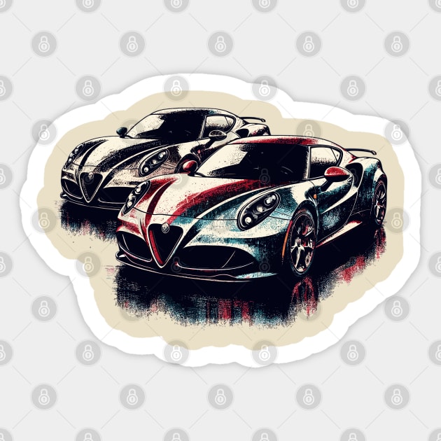 Alfa Romeo 4C Sticker by Vehicles-Art